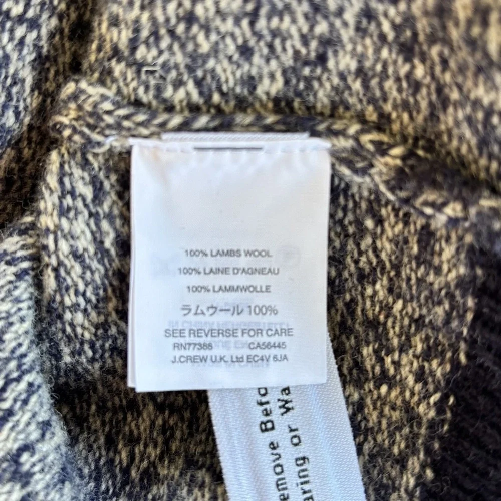 J. CREW Men's Large 100%‎ Lambs Wool Preppy Crewneck Colorblock Pullover Sweater